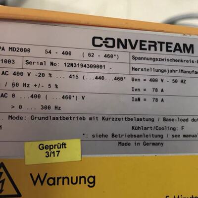 【询价】CONVERTEAM变频器ALSPA MD2000
