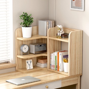 桌面置物架书架办公室书桌收纳柜书柜储物柜子桌上转角小书架新款