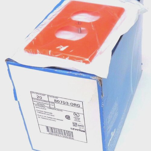 20盒全新LEVITON80703ORG橙色标准热塑墙板