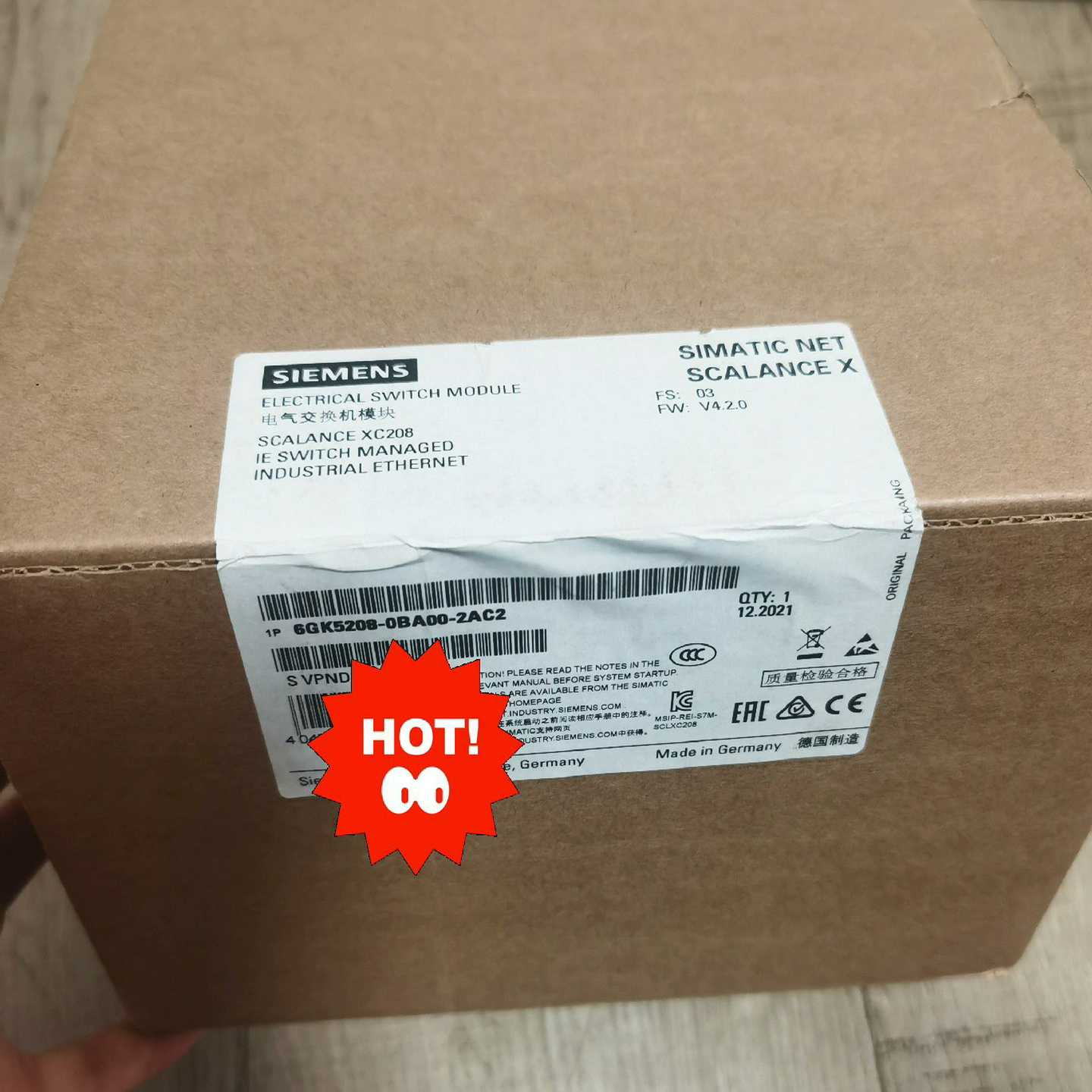 6GK5208-0BA00-2AC2未拆封（零零电子）