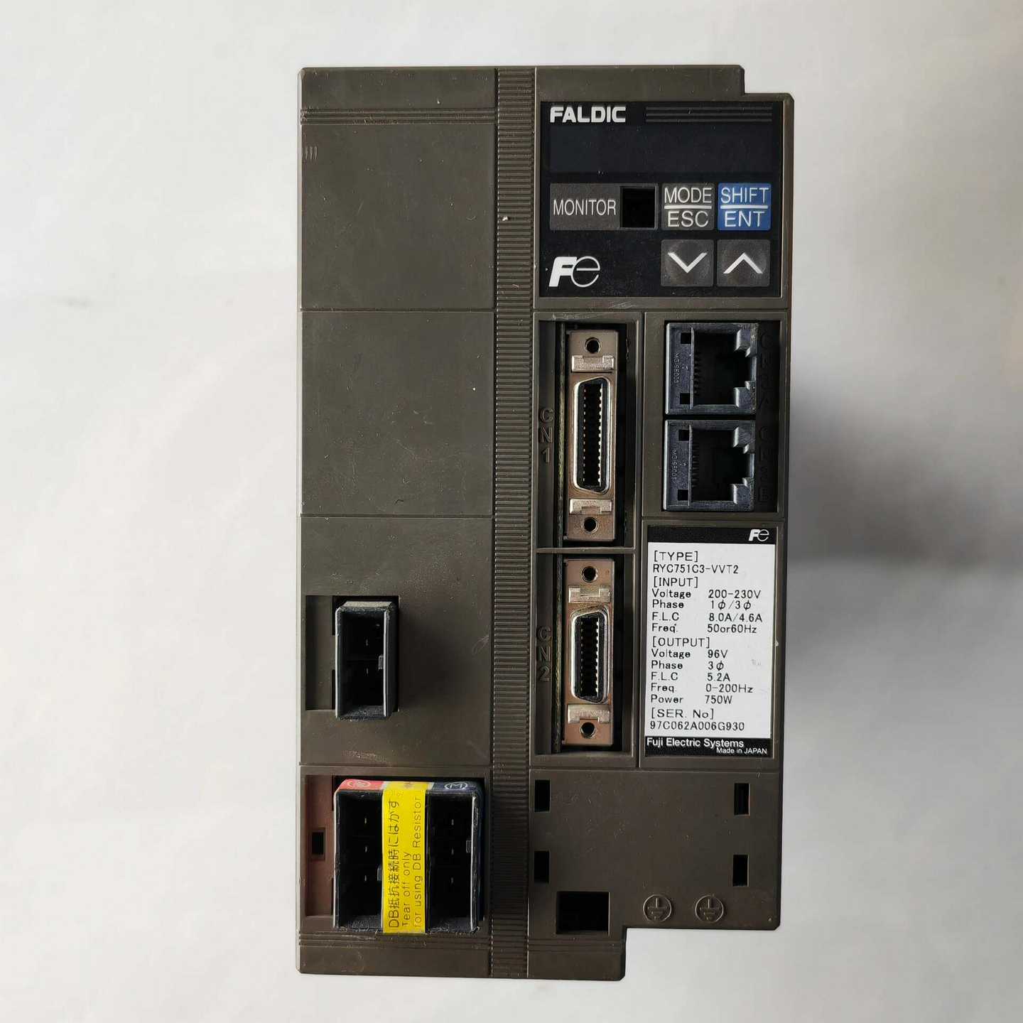 富士伺服驱动器RYC751C3-VVT2，750W，日本原--议价商品