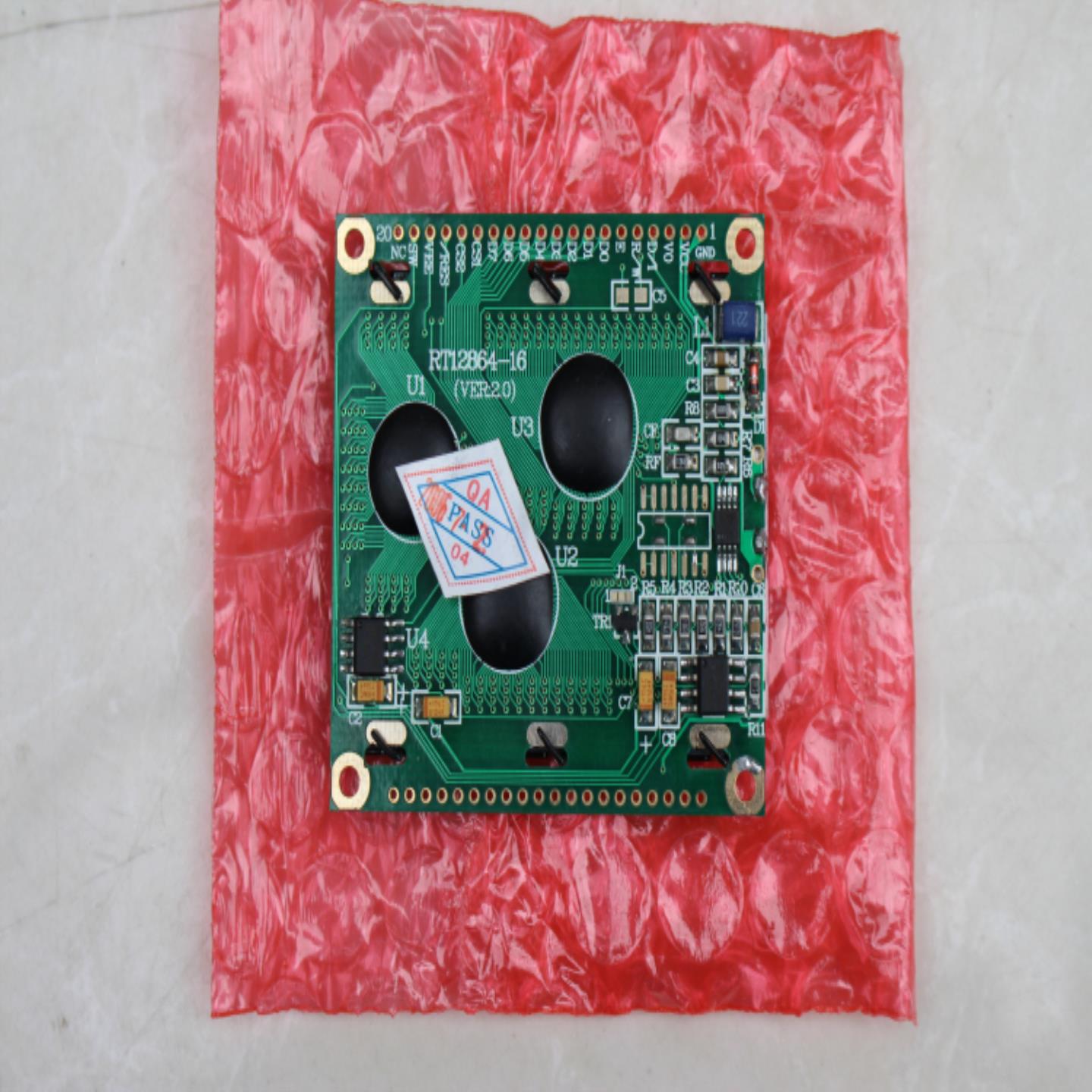 库存全新 RT12864-16 VER 20 液晶显示屏 绿地 液晶模块实图现货