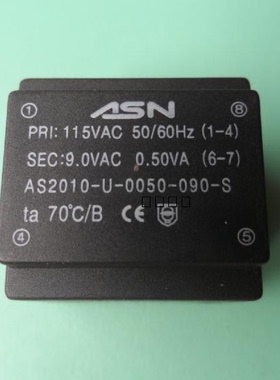 0.5VA 115V转9V 变压器 AS2010-U-0050-090-S 替 VN20.10-29477