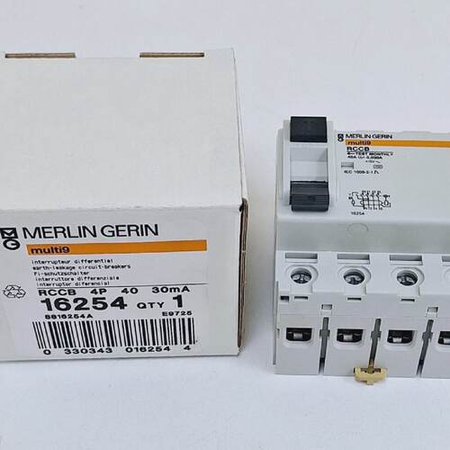 Merlin Gerin multi9 16254 RCCB Circuit Breaker 4P 40A 30mA