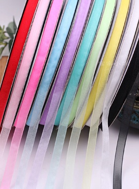 整卷101.0韩纱带雪纱带团扇掌扇飘带古风发饰材料配件