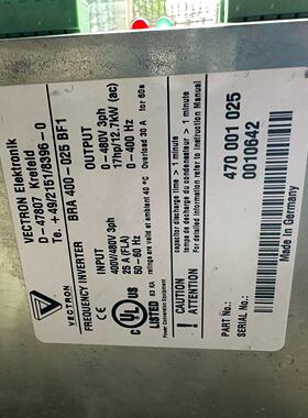 议价VECTRON变频器 BRA 400-025 BF1，德国原