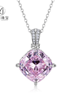 Mujing Jewelry 2023 New 14*14 Cushion Pink 21Ct High Carbon