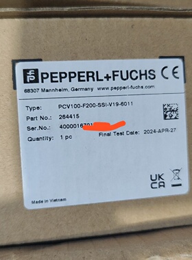 倍加福PCV100F200SSIV196011光学读拍前询价