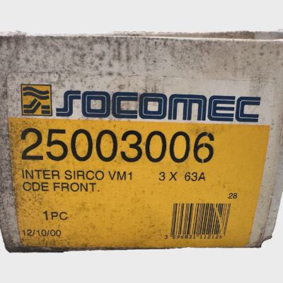 Socomec 25003006 Schalter Sirco VM1 3x63A  Controller Kopfla