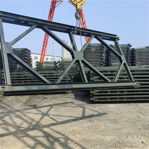 支架贝雷片公路桥梁连接片便道钢架临时道路施工钢便桥贝雷