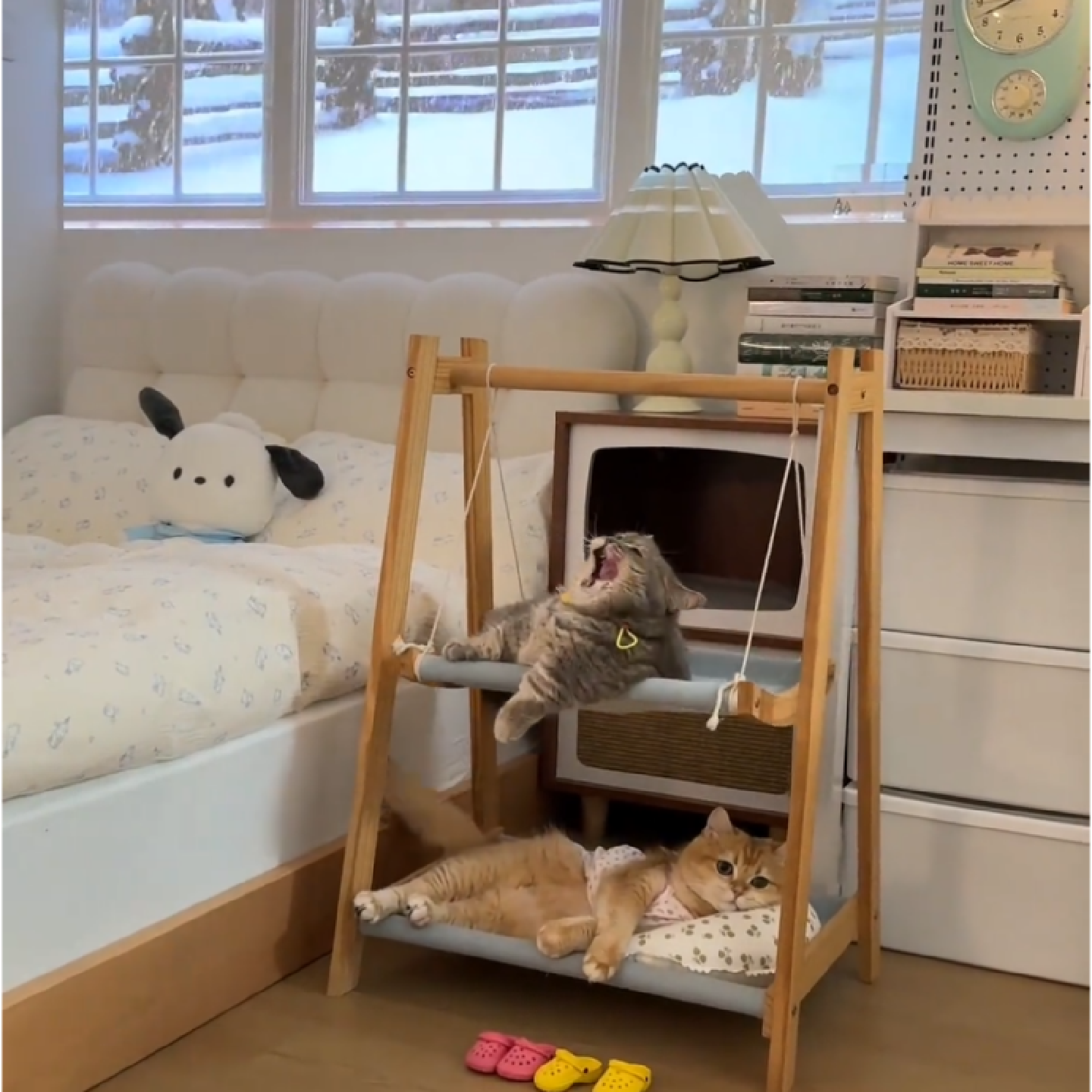 猫吊床悬挂式双层睡觉宠物四季摇木质秋千泰迪狗兔子离地拆洗摇篮,宠物/宠物食品及用品,猫窝/屋/帐篷/沙发,淘宝优惠券,粉丝福利购,淘宝优惠卷