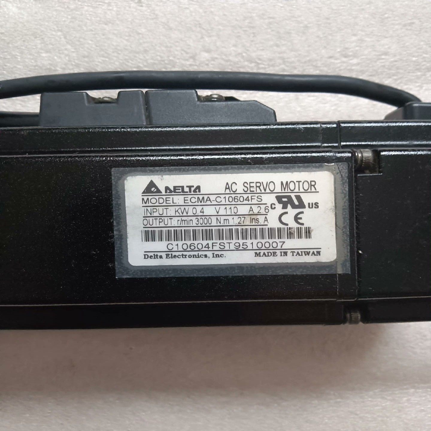 【请询价】拆机台达400Ｗ电机 ECMA- C10604FS 刹车电机