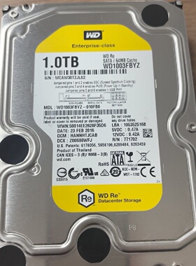 议价Western Digital Enterprise Hard Drive 1Tb Wd1003fbyz 3.5