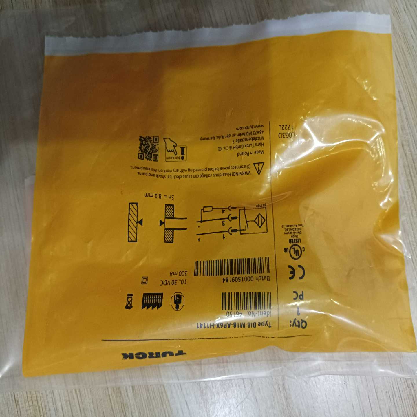 询价#传感器BI8-M18-AP6X-H1141图尔克传感器