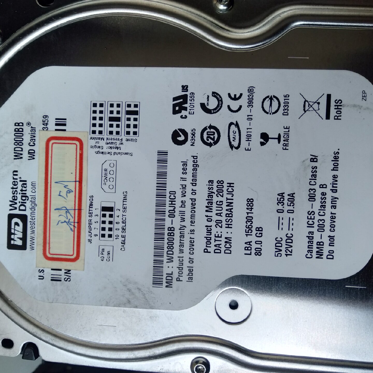 议价WD80G工控机ide硬盘WD800BBWD1600A议价