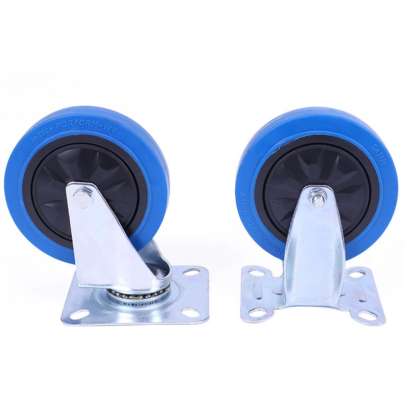 手推车平板车专用轮万向定向轮小车轱辘塑料车轮子餐车脚轮