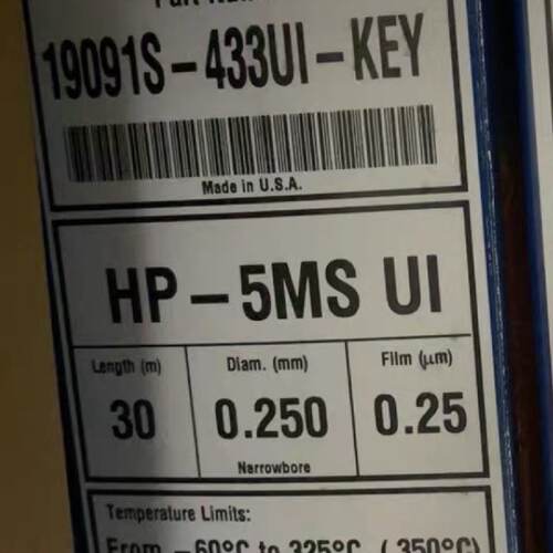 议价19091S-433UI-KEY安捷伦HP-5ms气相色谱柱30m0.25 mm0.25μm