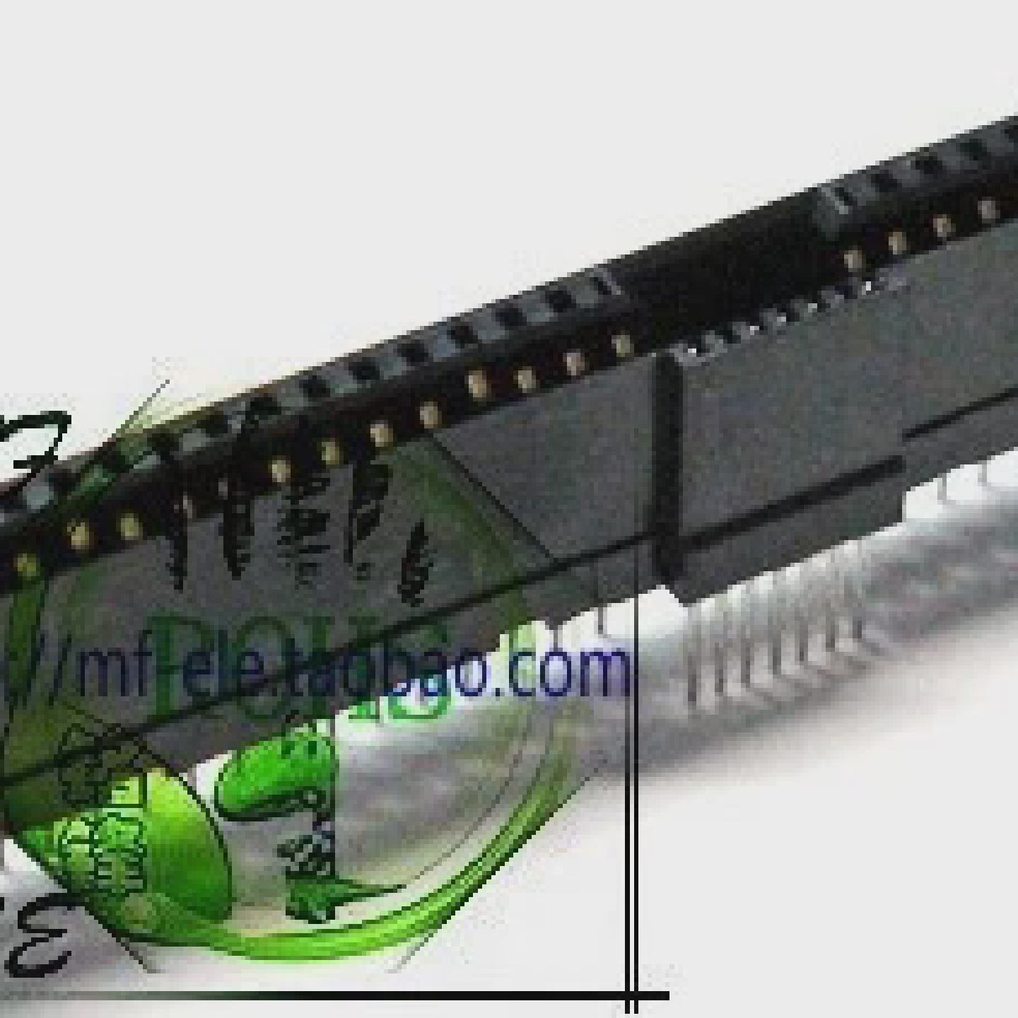 SAS接口插座母座29P7715/F直插单排脚带定位柱(Fci)