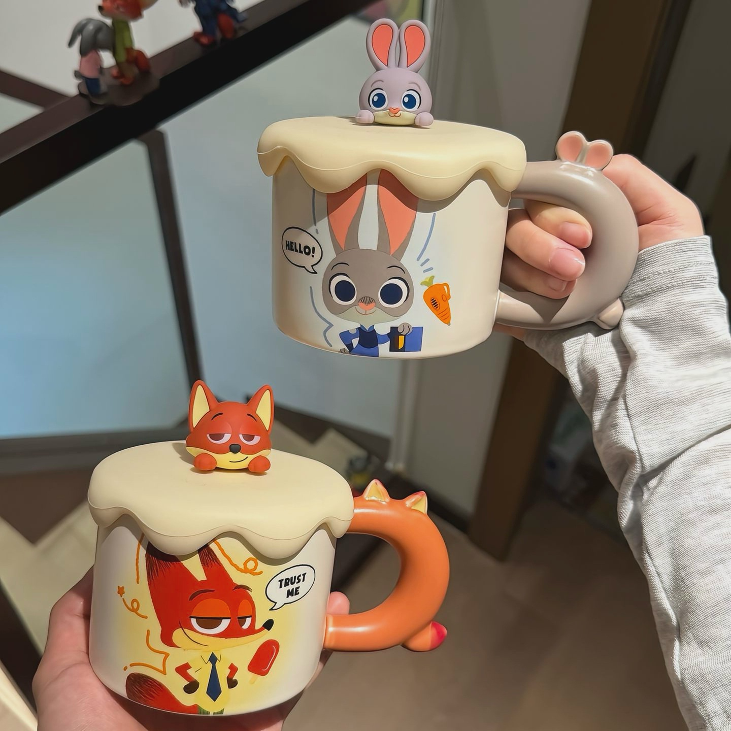 卡通动漫同款趣味尾巴马克杯可爱家用办公水杯情侣礼物送女友