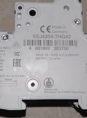 西门子断路器5ST3010和5SJ42047HG42德国