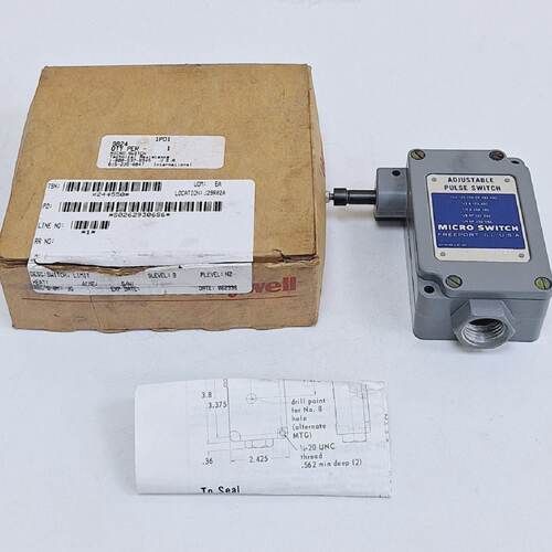 Honeywell 1PD1 Adjustable Pulse Switch 15A125.250 OR 480 VAC