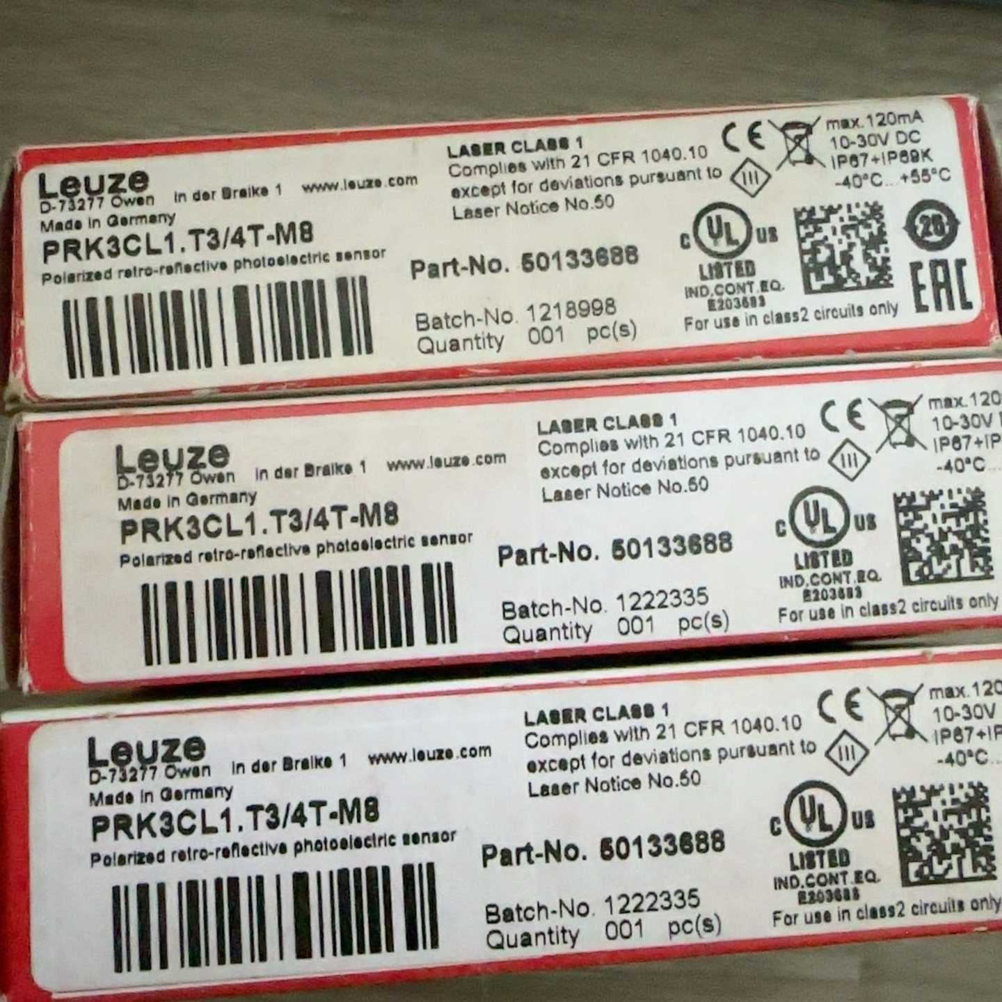 PRK3CL1.T3/4T-M8劳易测leuze激光传感器，-议价