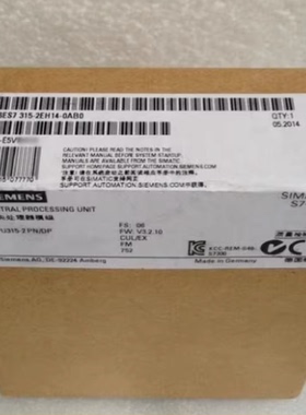 议价6ES7 315-2EH14-0AB0西门子S7-300CPU-2PN/DP模块6ES73152EH1