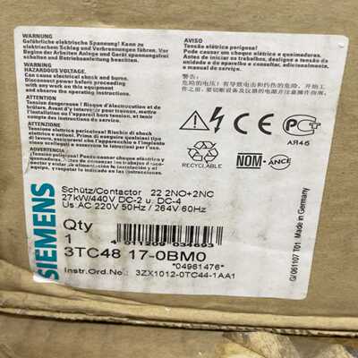 接触器3TC4817-0BM0询价