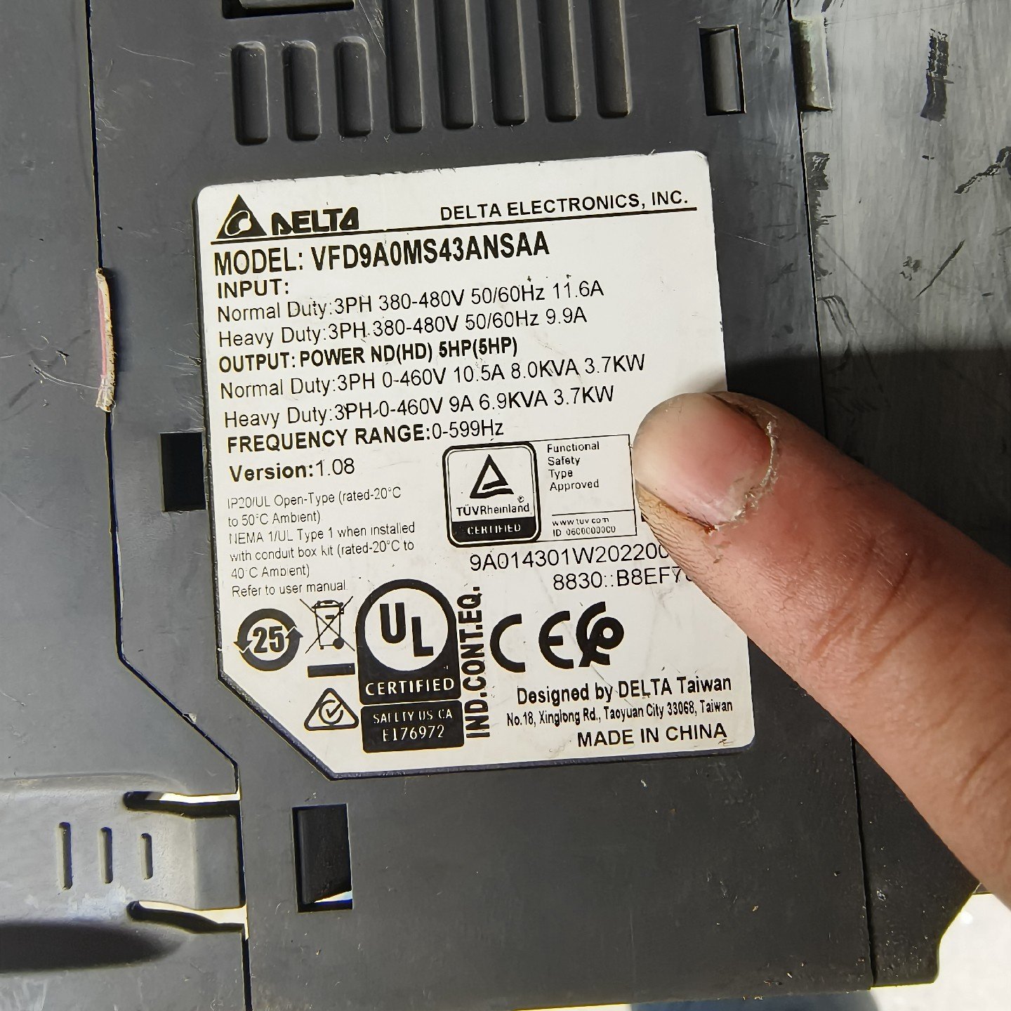 台达变频器3.7KW的四台VFD9A0MS43ANS议价,电子元器件市场,其它元器件,淘宝优惠券,粉丝福利购,淘宝优惠卷