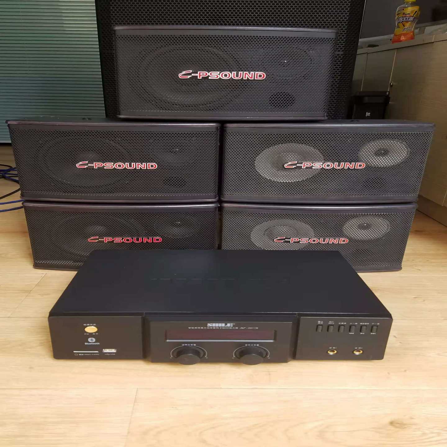 狮乐AV2011B音响功放机无源6.5寸小卡包音箱后置环--议价商品