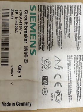 询价~塑壳断路器 3VL4740-2AE36-0AD1 3V