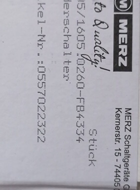 全新原装进口万能开关德国MERZF1051605.-议价