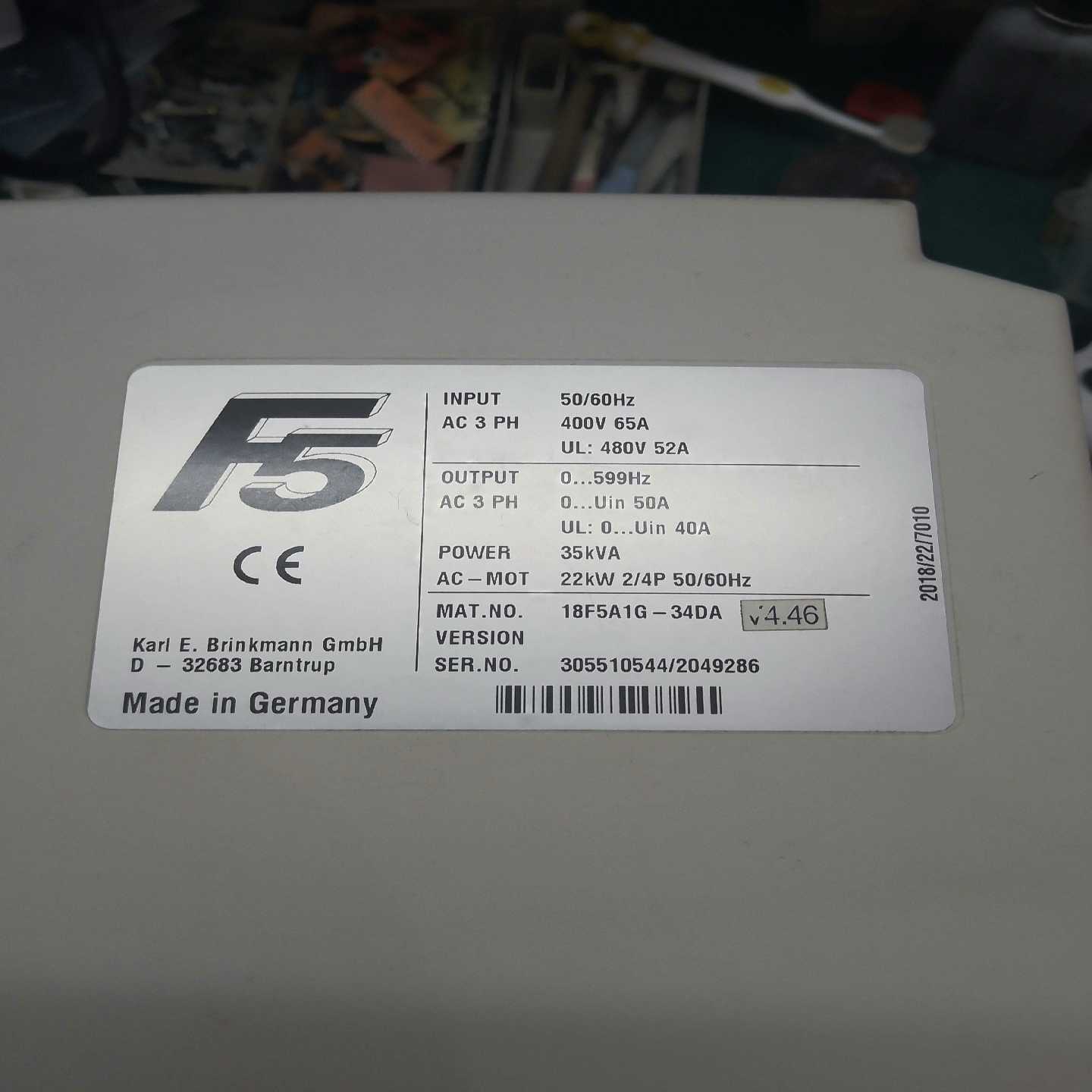 18F5A1G-34DA科比变频器,功能正常,包好,实物图片【鑫鑫商