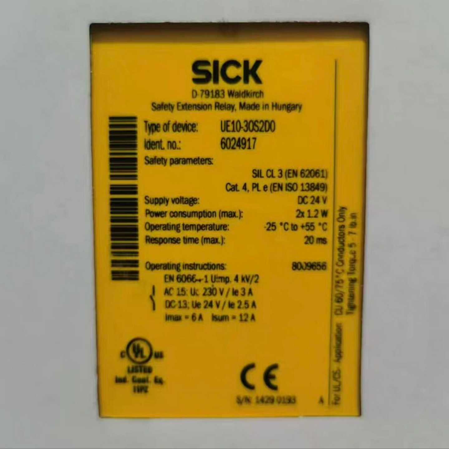SICKsick UE10-30S2D0德国西克安全继电器~询价