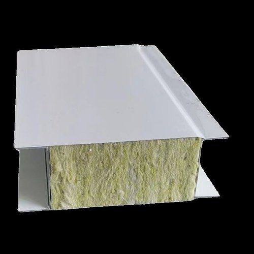 彩钢岩棉板防火保温玻璃丝棉夹芯板室内隔断围墙活动房车间净化板