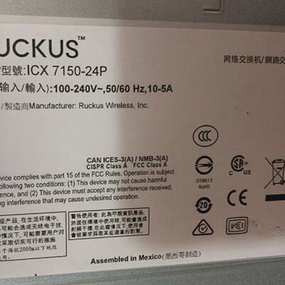 ICX 715024P RUCKUS 24ports Ethernet Network Switch NEW