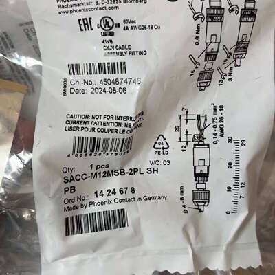 1424678菲尼克斯连接器SACCM12MSB2PL-议价
