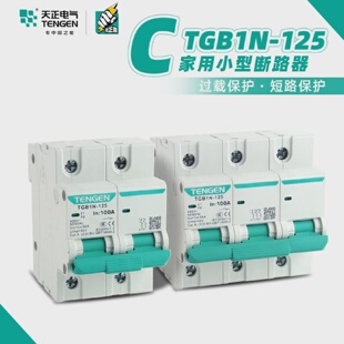 天正电气TGB1N-125A100A80空气开关1P2P3P4PDZ47小型断路器TENGEN