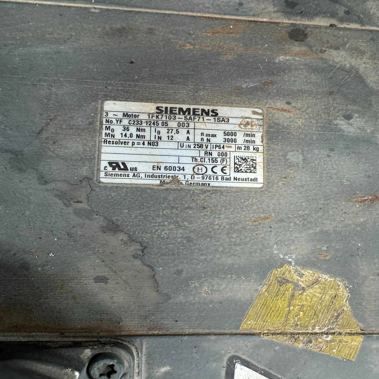 伺服电机1FK7103-5AF71-1SA3功询价