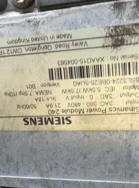 议价Frequency Converter 6Sl32240Be255Ua0 Original Disassembl