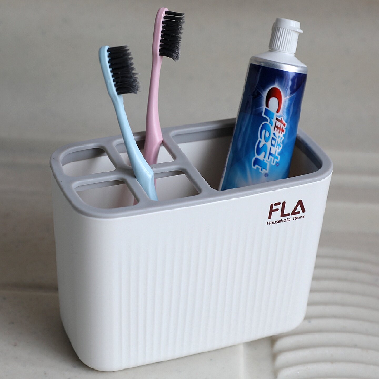 牙刷牙膏梳子置物架卫生间厕所洗漱台电动牙刷收纳盒剃须刀收纳筒