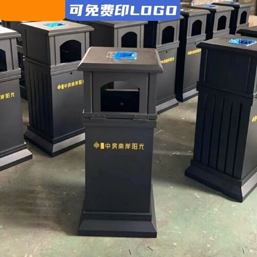 户外不锈钢果皮箱环卫镀锌板分类防腐木双桶公园学校垃圾桶箱定制