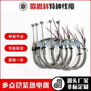 耐高温热电偶一体式 厂家欧思科多点铠装 热电偶高温精密热电偶