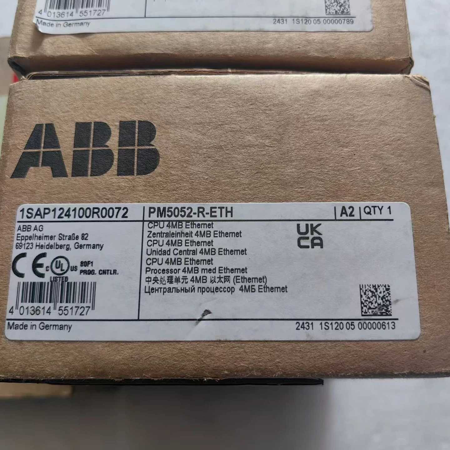 （请询价）ABBPLC模块PM5052-R-ETH原装1SAP