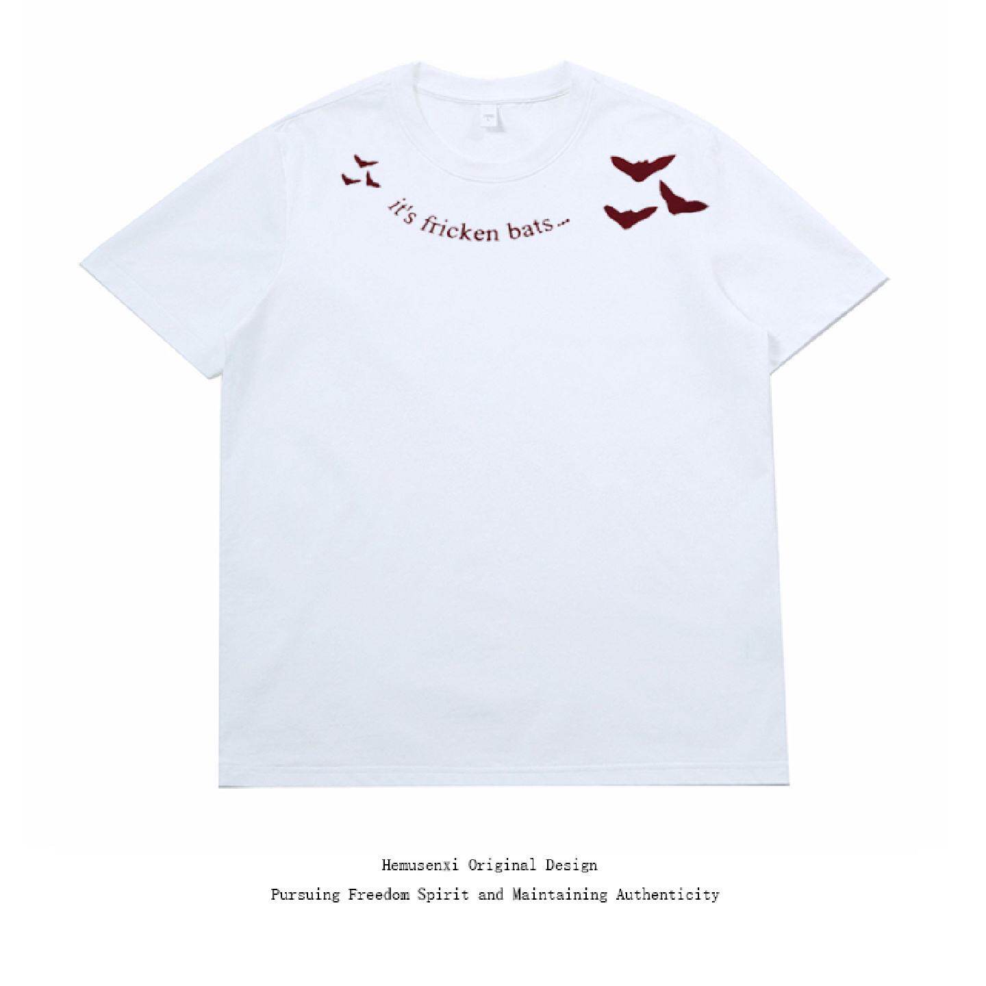 2026冰棉夏季重磅美式高街圆领印花短袖恤男半袖潮流高端