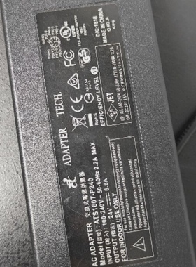 TECHATS160T-P240电源适配器阿达特24V6.6A八针充电器线圆孔8针