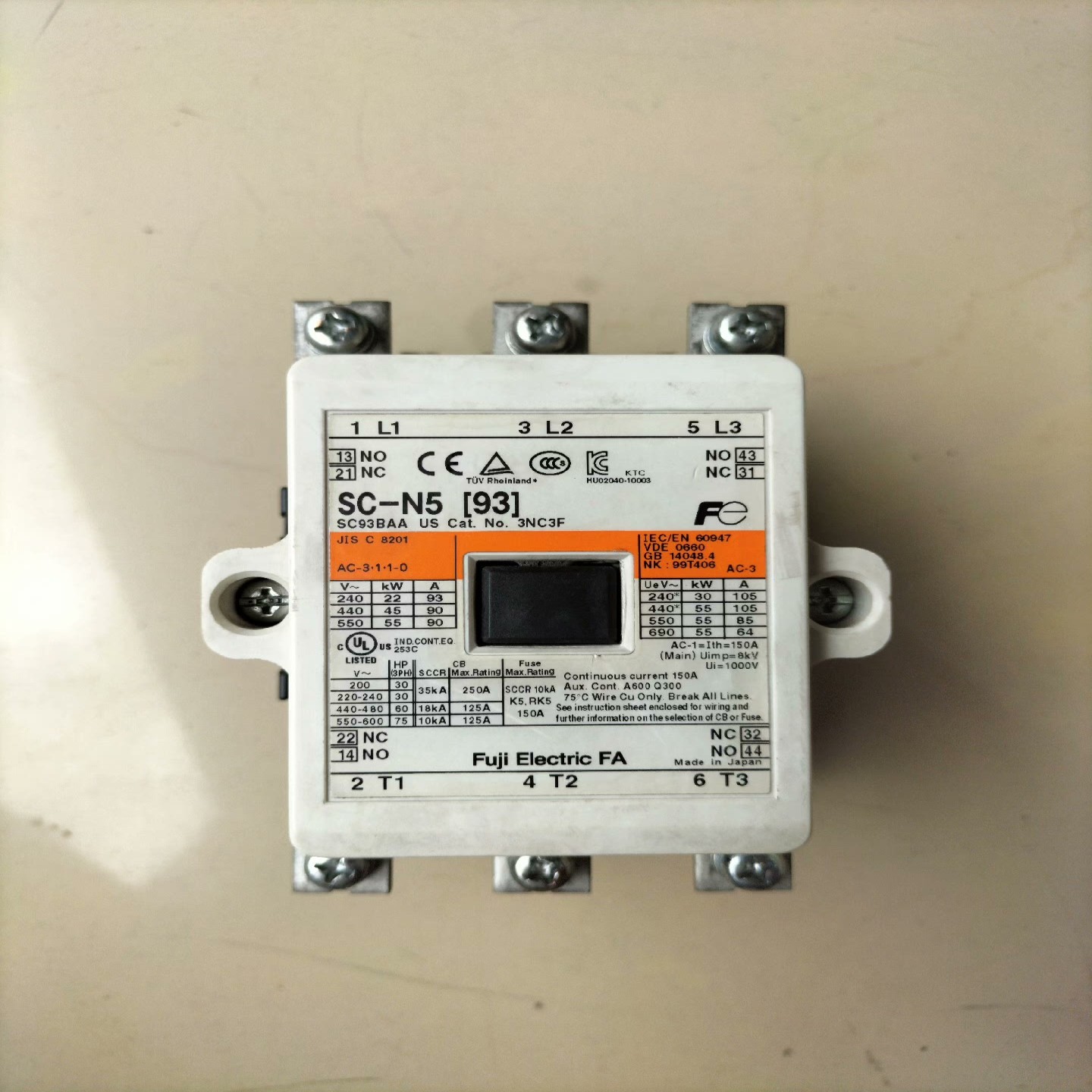 【请询价】拆机SC-N593接触器安川E1000110KW变频