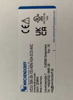 沃申道夫WACHENDORFF增量实心轴编码器WDGI 58（地坛设备）