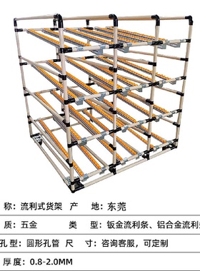 流利式货架精益管货架仓储架置物架电子车间货架仓库超市展示架子