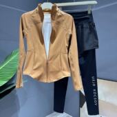设计感瑜伽服高颜值欧美健身服专业三件套户外跑步套装 女晨跑秋冬